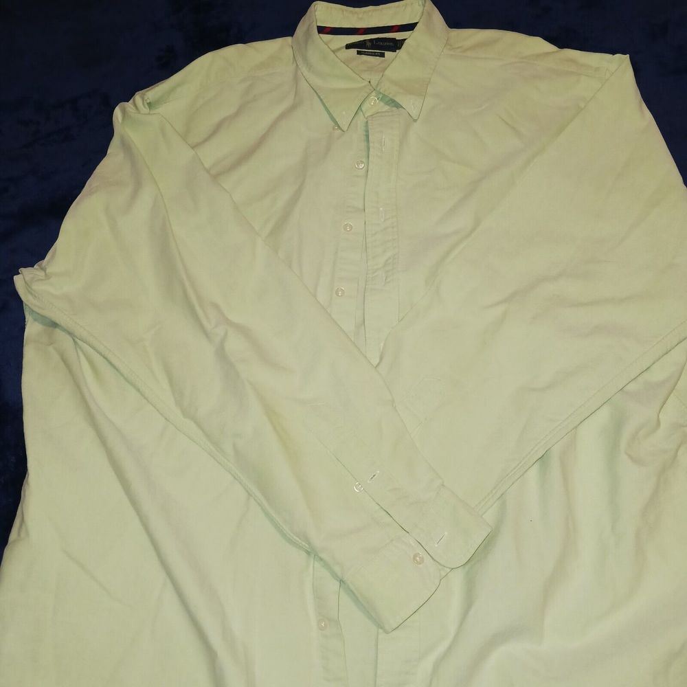 polo ralph lauren classic fit 3xlt tall mens button down Lime Green